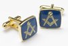 Masonic Cufflinks (Blue, Square)
