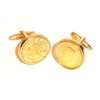 Golden Sixpence Coin Cufflinks