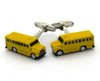 Yellow School Bus Cufflinks
