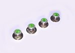 Round Green Studs (Sterling Silver and Enamel)