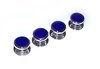 Round Lapis Studs (Sterling Silver)