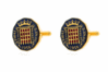 Portcullis Brass Threepence Coin Cufflinks (Gold Plated)