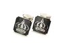 Crown Jewels Cufflinks with Crystals (Black)