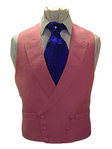 Plain Linen Double Breasted Waistcoat (Pink)