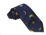 Hand-Made Woven Silk Tie (Moon and Stars)