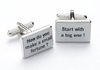 "How Do You Make a Small Fortune?", Start with a Big One!" Cufflinks