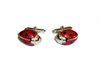 Ladybird Cufflinks (2) (Sterling Silver and Enamel)