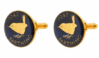 Wren Farthing Coin Cufflinks (Gold Plated)