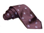 Hand-Made Woven Silk Tie (Wasp, Brown)