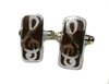 Rectangle Treble Clef Music Cufflinks (Sterling Silver)